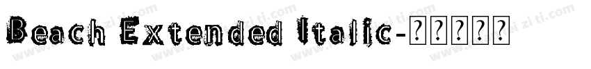 Beach Extended Italic字体转换
